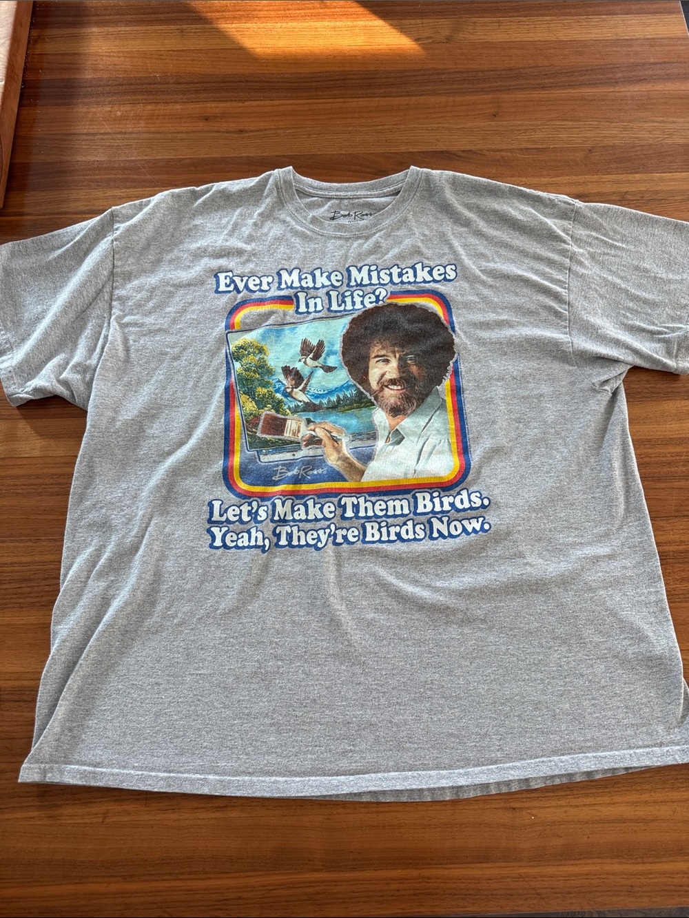 Bob Ross Make Mistakes Into Birds T Shirt 2xl